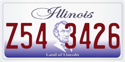 IL license plate Z543426