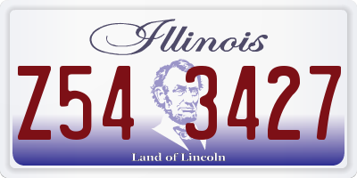 IL license plate Z543427