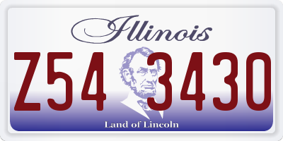 IL license plate Z543430