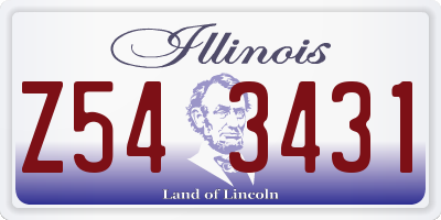 IL license plate Z543431