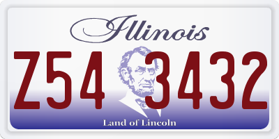 IL license plate Z543432