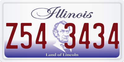 IL license plate Z543434