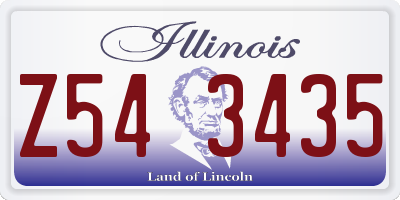 IL license plate Z543435