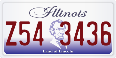 IL license plate Z543436