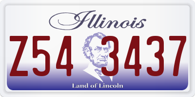 IL license plate Z543437