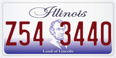 IL license plate Z543440