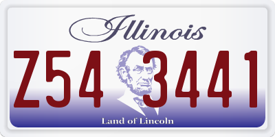 IL license plate Z543441