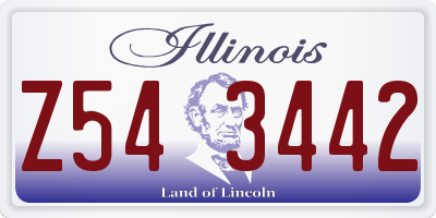 IL license plate Z543442