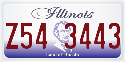 IL license plate Z543443