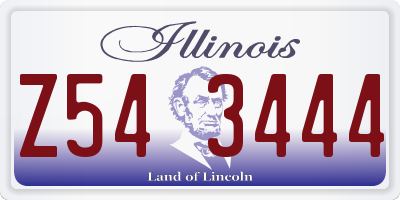 IL license plate Z543444