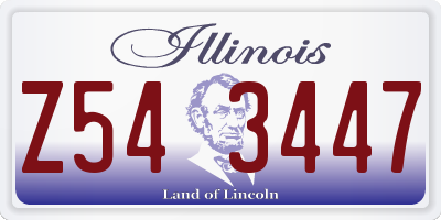 IL license plate Z543447