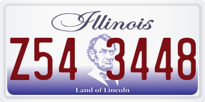 IL license plate Z543448