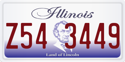 IL license plate Z543449