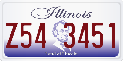 IL license plate Z543451