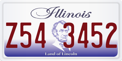 IL license plate Z543452