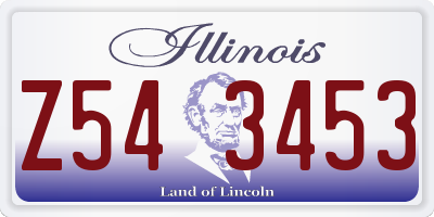 IL license plate Z543453