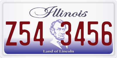 IL license plate Z543456