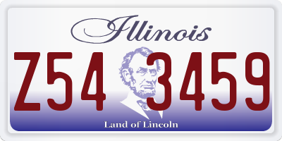 IL license plate Z543459