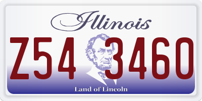 IL license plate Z543460