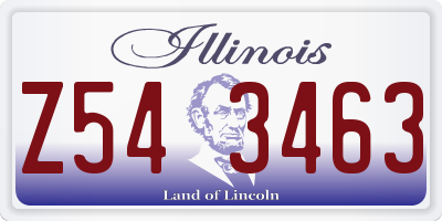 IL license plate Z543463