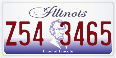 IL license plate Z543465