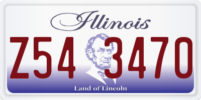 IL license plate Z543470