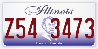 IL license plate Z543473