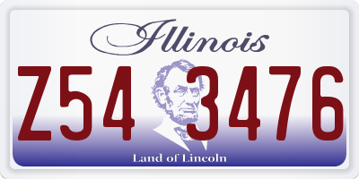IL license plate Z543476