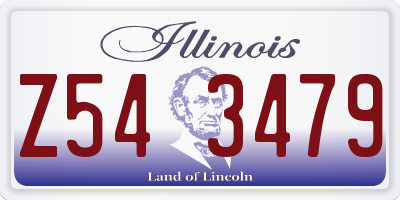 IL license plate Z543479