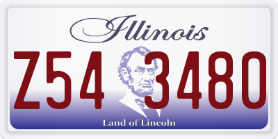 IL license plate Z543480