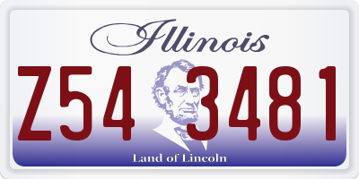 IL license plate Z543481