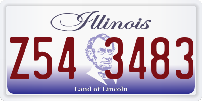 IL license plate Z543483