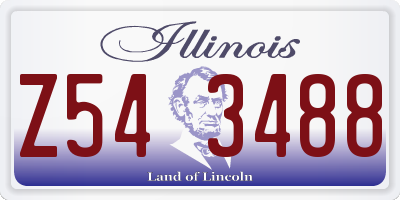 IL license plate Z543488