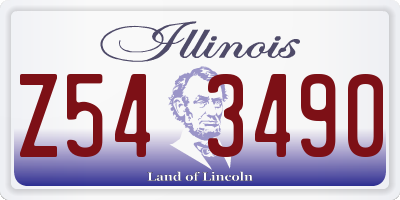 IL license plate Z543490