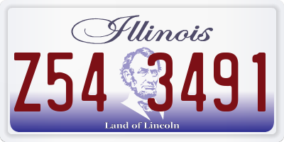 IL license plate Z543491