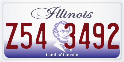 IL license plate Z543492