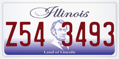 IL license plate Z543493