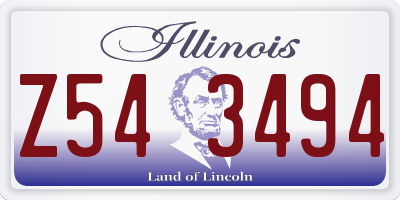 IL license plate Z543494