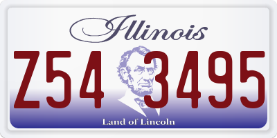 IL license plate Z543495