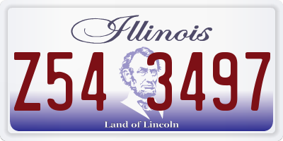 IL license plate Z543497