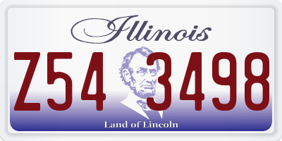 IL license plate Z543498