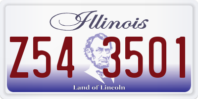 IL license plate Z543501