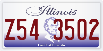 IL license plate Z543502