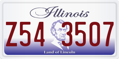 IL license plate Z543507