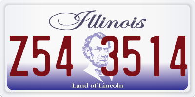 IL license plate Z543514