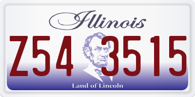 IL license plate Z543515