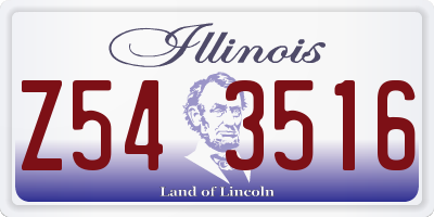 IL license plate Z543516
