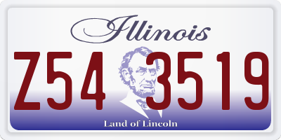 IL license plate Z543519