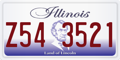 IL license plate Z543521