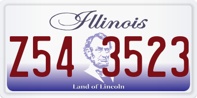 IL license plate Z543523